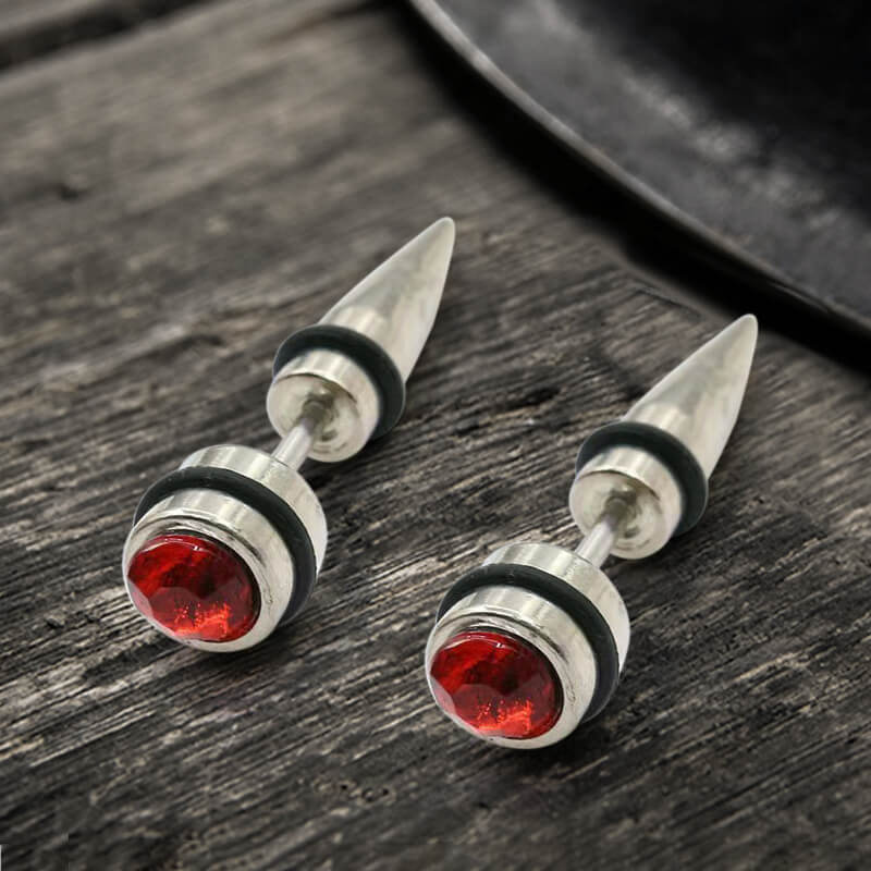 CZ Stone Stud Earring in Stainless Steel