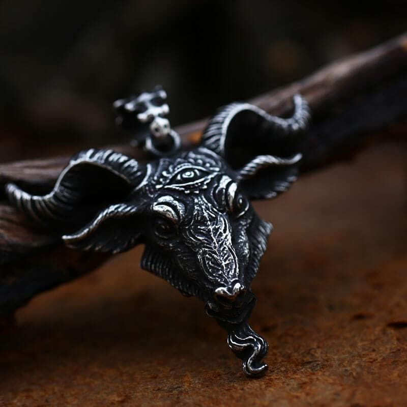 Satan Devil Goat Pendant in Stainless Steel