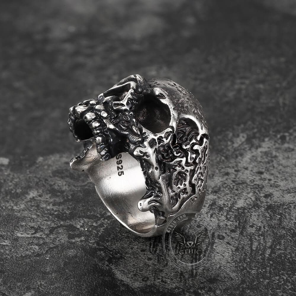 Dark Pioneer Sterling Silver Skull Ring