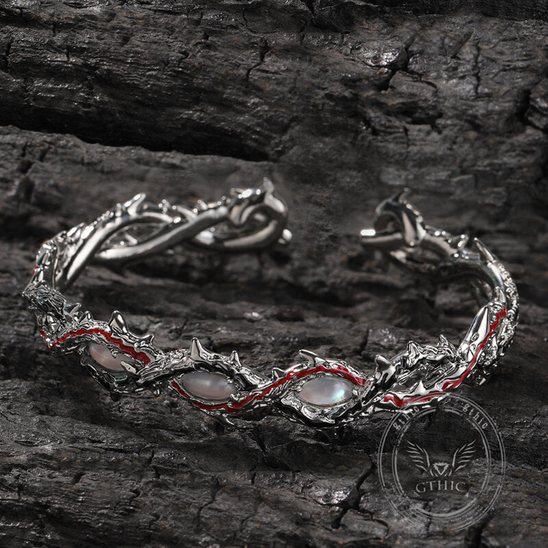Dark Thorn Vintage Copper Open Bracelet
