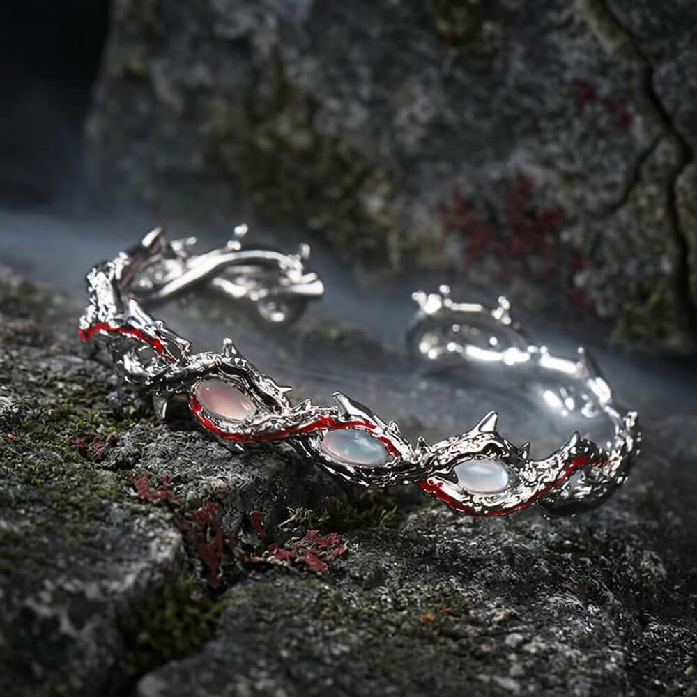 Dark Thorn Vintage Copper Open Bracelet