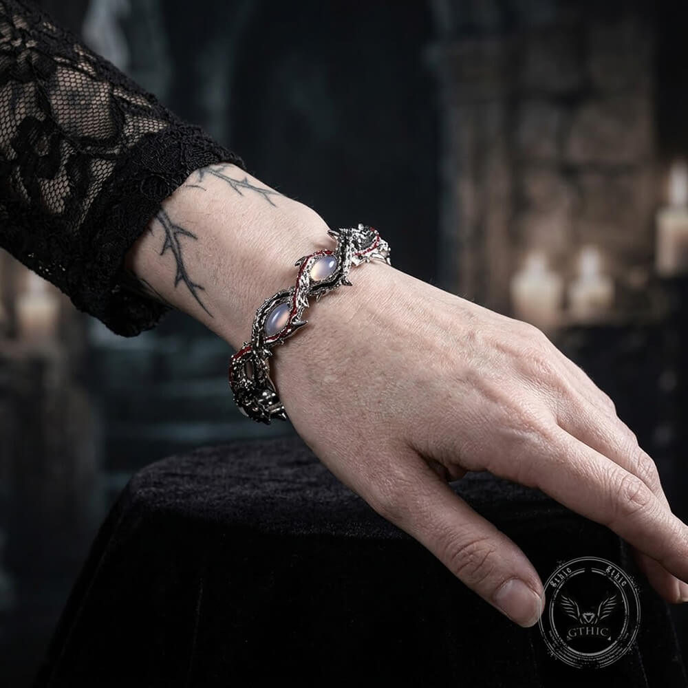 Dark Thorn Vintage Copper Open Bracelet