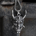 Yokai Oni Pendant in Stainless Steel