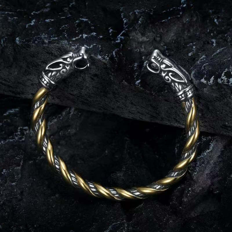 Detailed Dragon Beast Bracelet in Stainless Steel