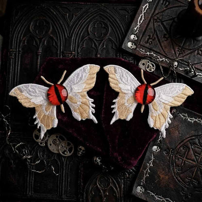 Devil's Eye Butterfly Fabric Resin Gothic Hair Clips