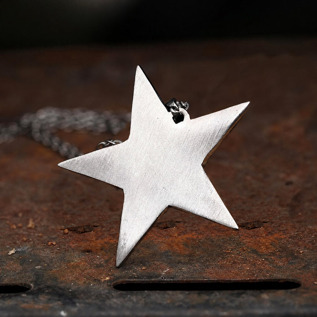 Devil Satan Smile Stainless Steel Pentagram Necklace