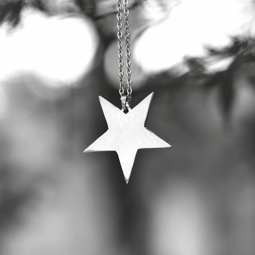 Devil Satan Smile Stainless Steel Pentagram Necklace