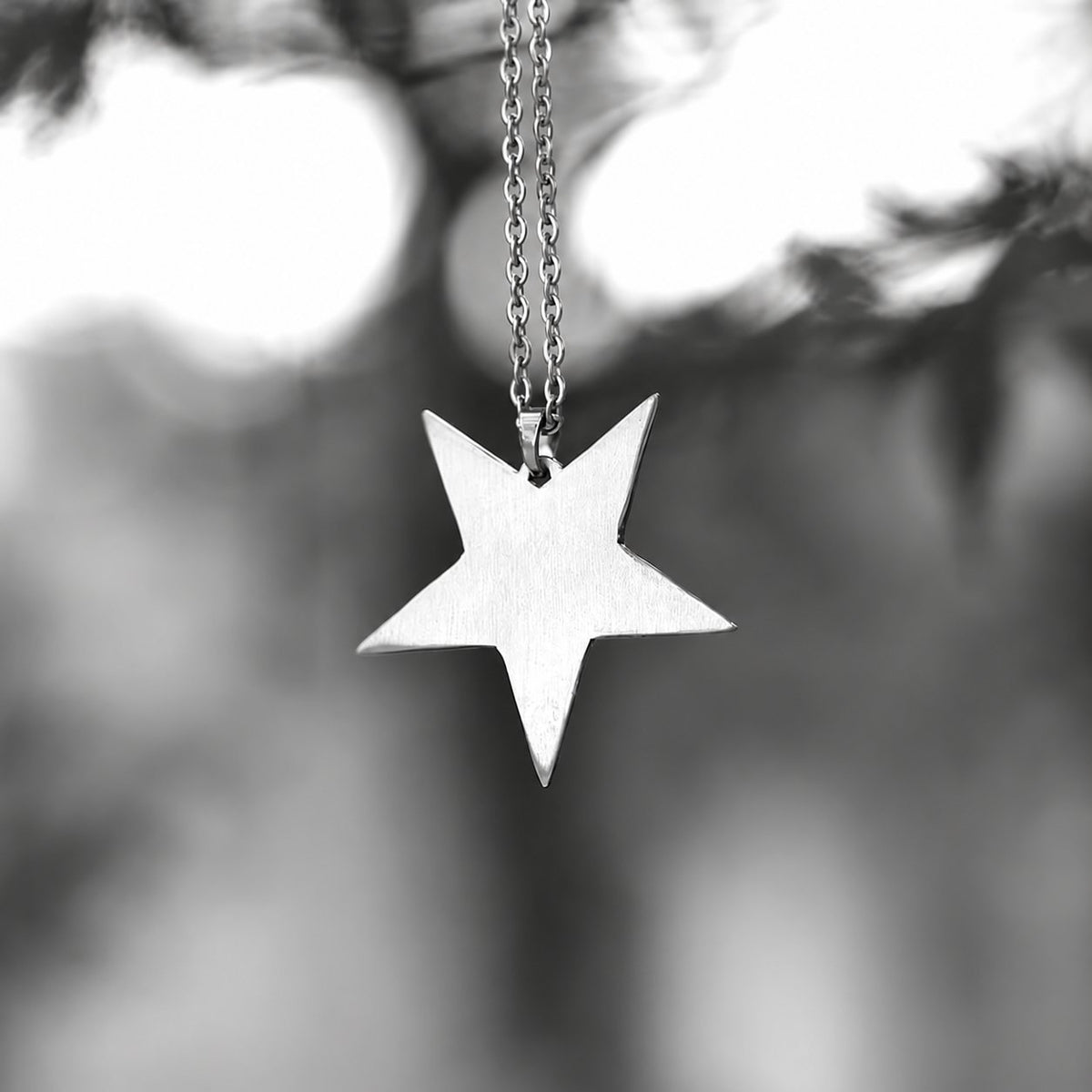 Devil Satan Smile Stainless Steel Pentagram Necklace