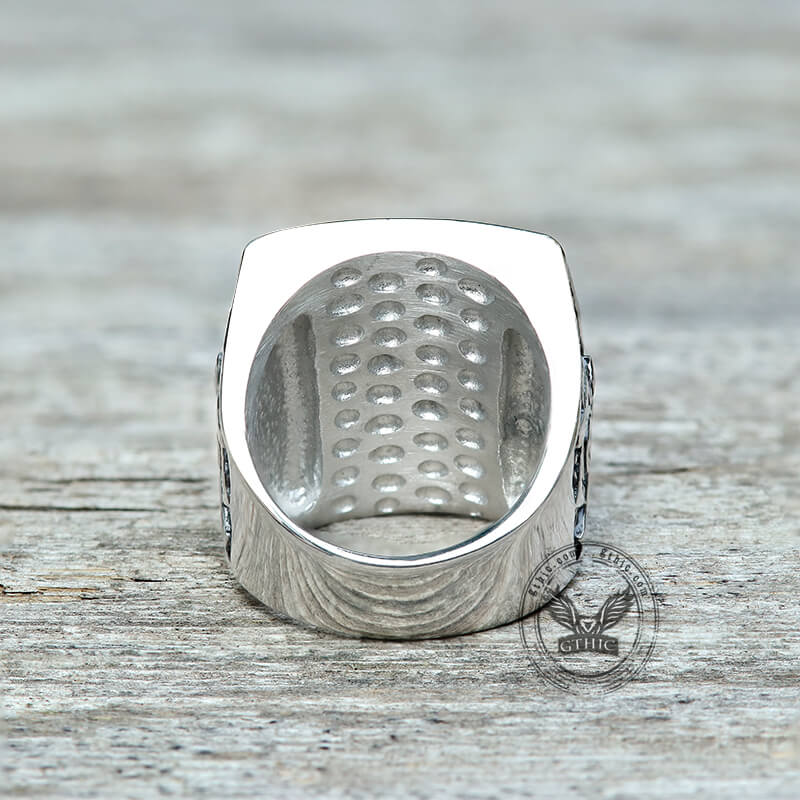 Diamond Masonic Symbol Ring in Stainless Steel