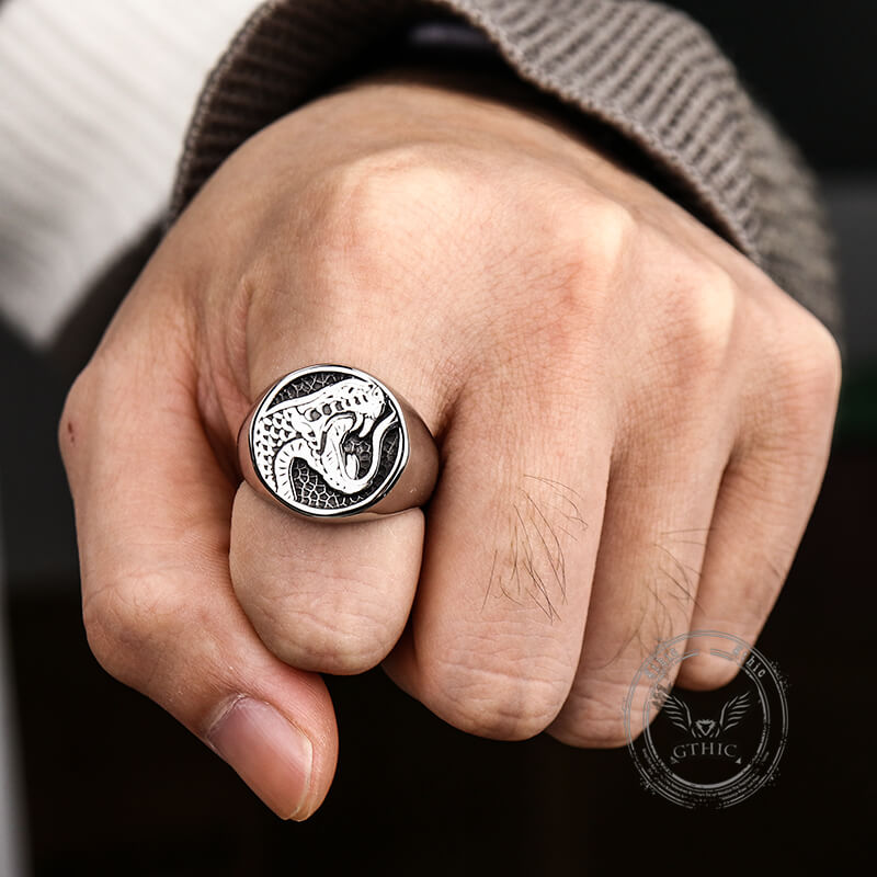 Domineering Cobra Snake Ring in Stainless Steel