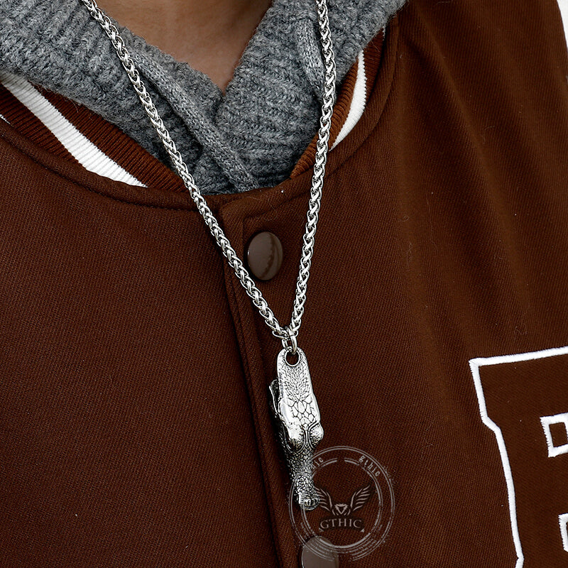 Domineering Crocodile Head Pendant in Stainless Steel