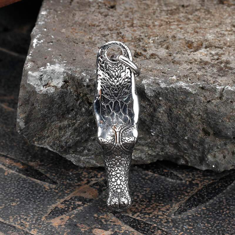 Domineering Crocodile Head Pendant in Stainless Steel
