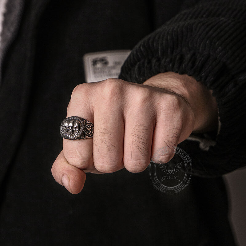 Domineering Skulls Ring in Stainless Steel