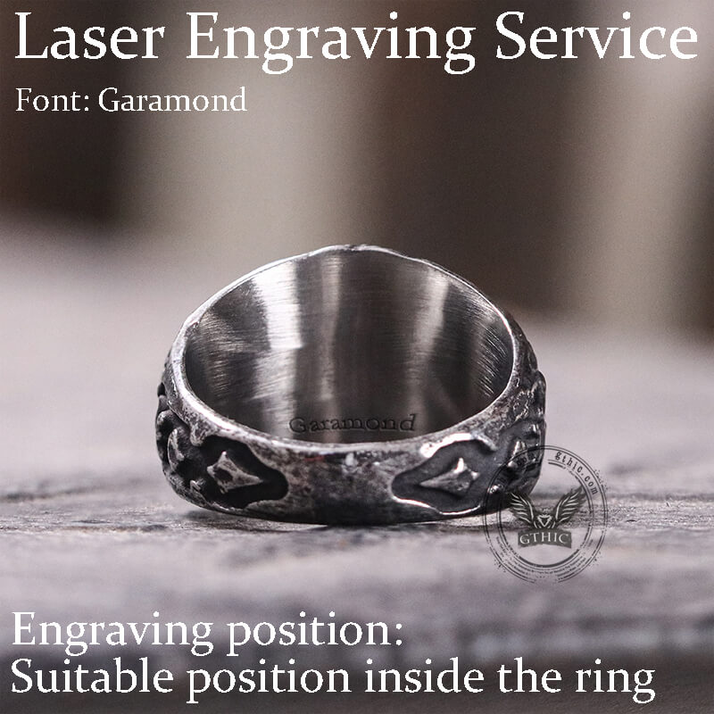 Domineering Skulls Ring in Stainless Steel