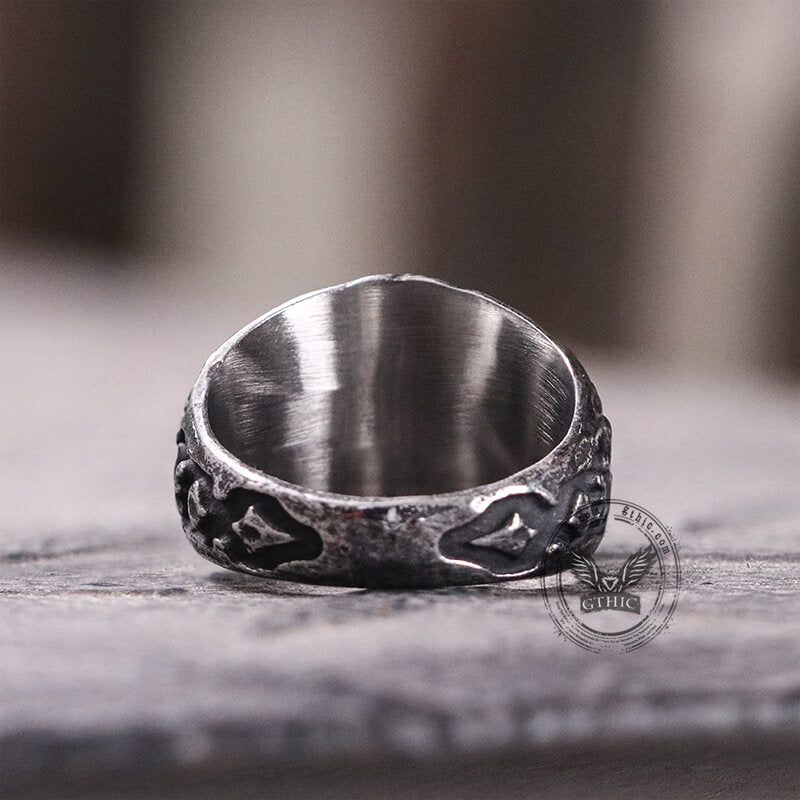 Domineering Skulls Ring in Stainless Steel