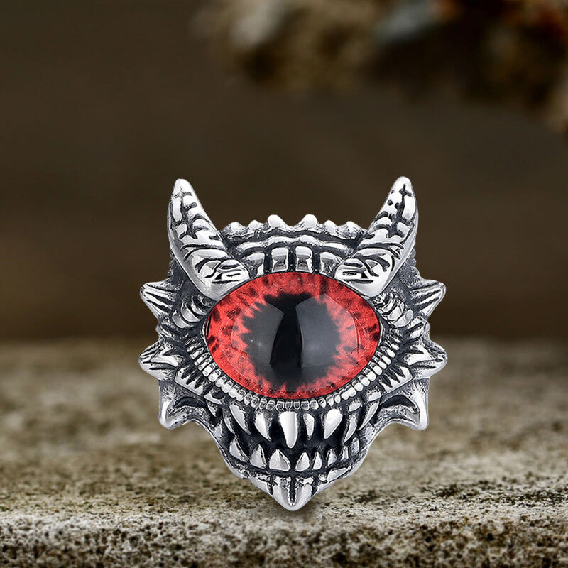Dopamine Horus Little Devil Eye Ring in Stainless Steel