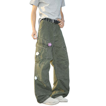 Dopamine Plush Floral Large Pocket Wide Leg Pants