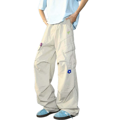 Dopamine Plush Floral Large Pocket Wide Leg Pants