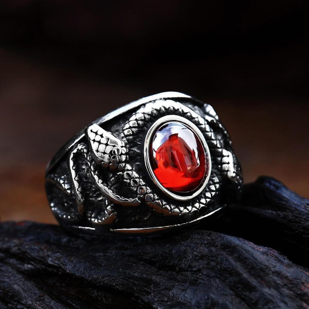 Double-headed Snake Ring in Stainless Steel