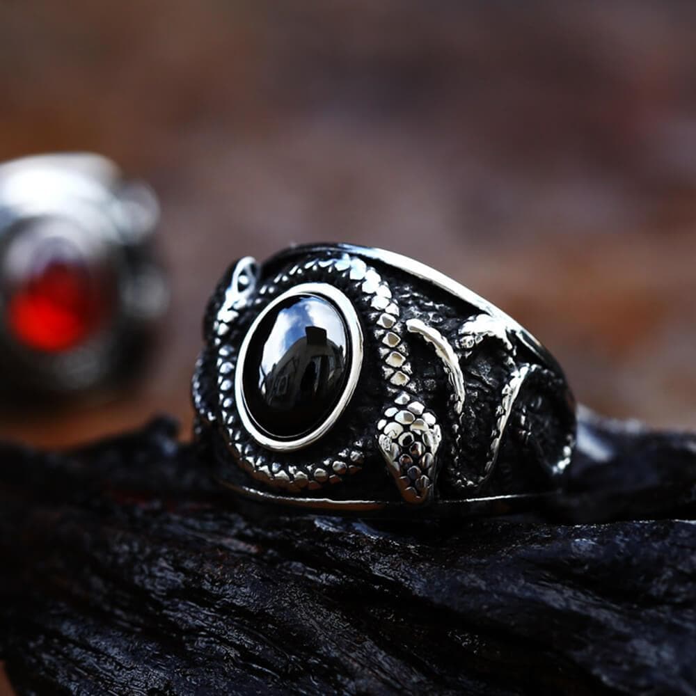 Double-headed Snake Ring in Stainless Steel