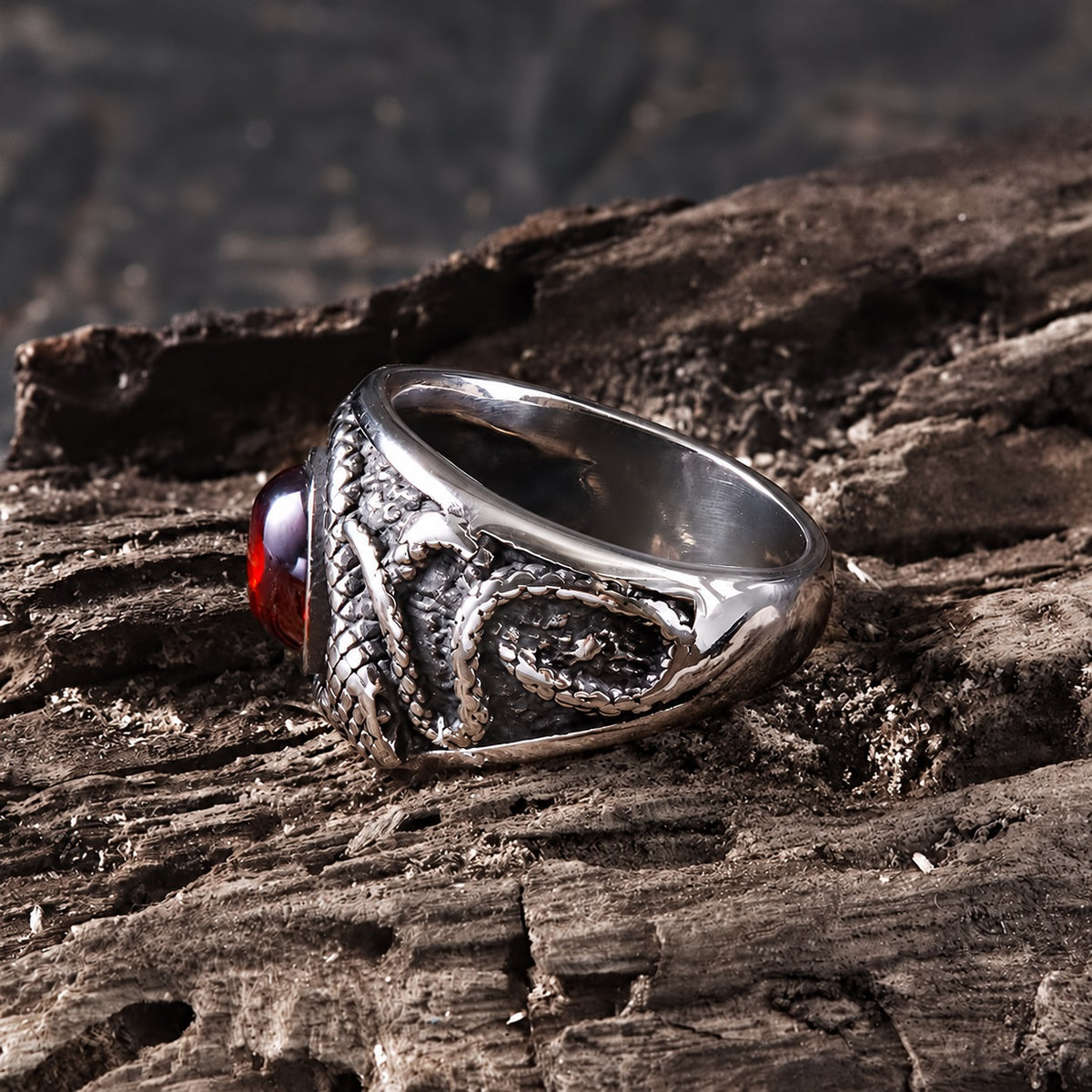 Double-headed Snake Ring in Stainless Steel