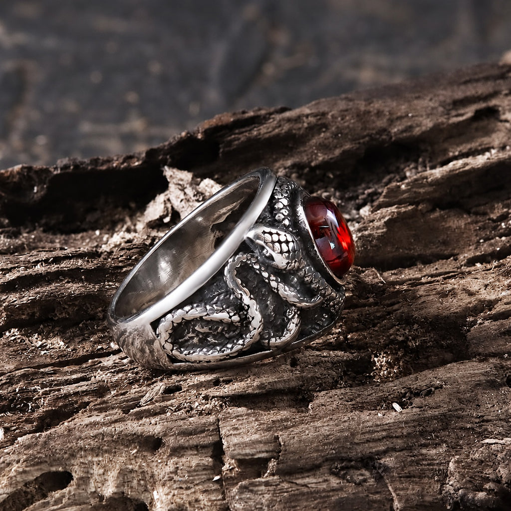 Double-headed Snake Ring in Stainless Steel
