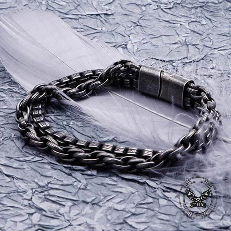 Double Chains Bracelet in Stainless Steel