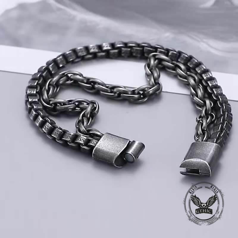 Double Chains Bracelet in Stainless Steel