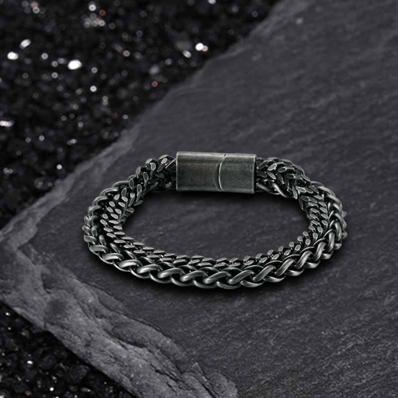 Double Chains Bracelet in Stainless Steel