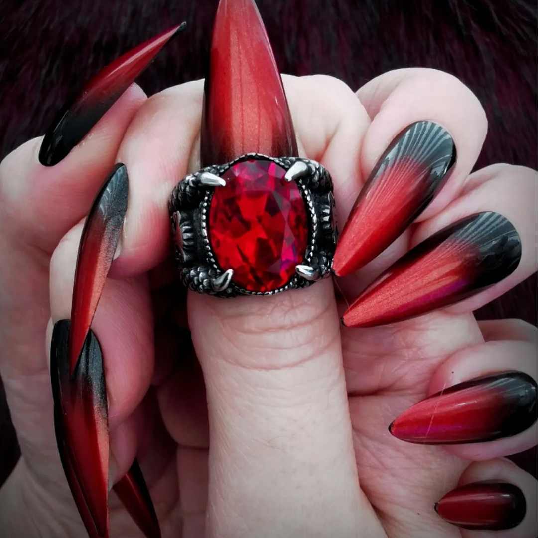 Dragon Claw Gem Ring in Stainless Steel