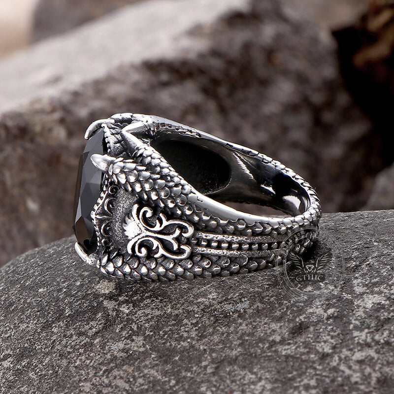 Dragon Claw Gem Ring in Stainless Steel