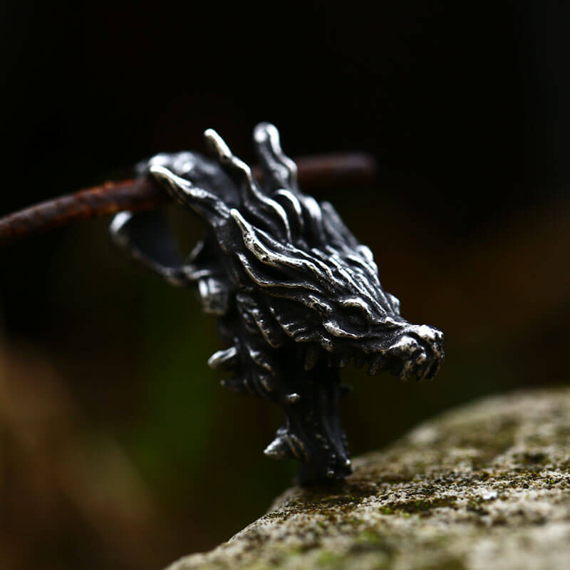Dragon Head Pendant in Stainless Steel