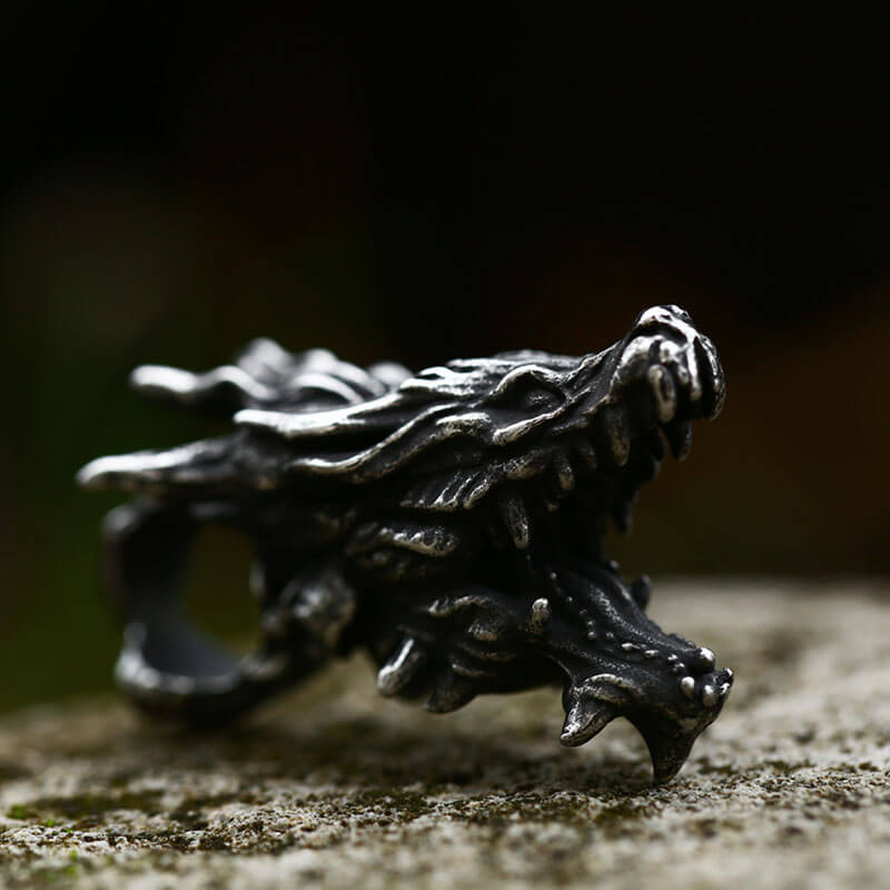 Dragon Head Pendant in Stainless Steel