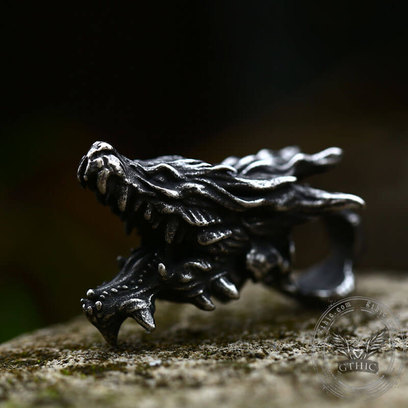 Dragon Head Pendant in Stainless Steel