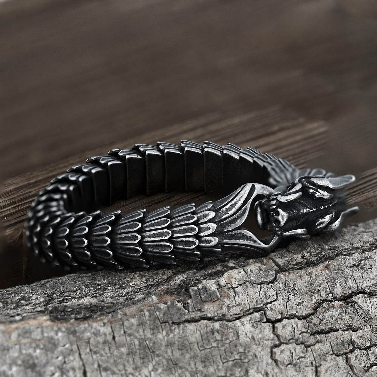 Dragon Scale Bracelet in Stainless Steel
