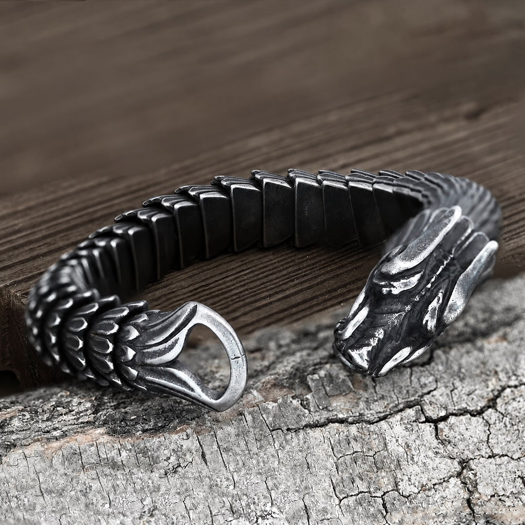 Dragon Scale Bracelet in Stainless Steel