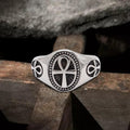 Egyptian Ankh Ring in Stainless Steel