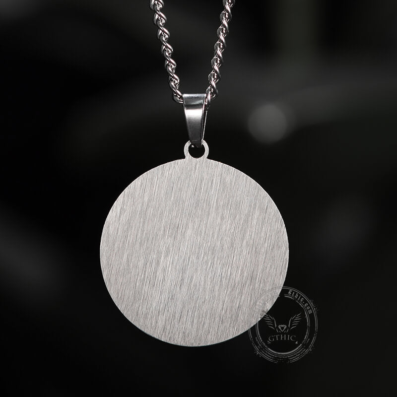 Egyptian Scarab Eye of Horus Necklace in Stainless Steel