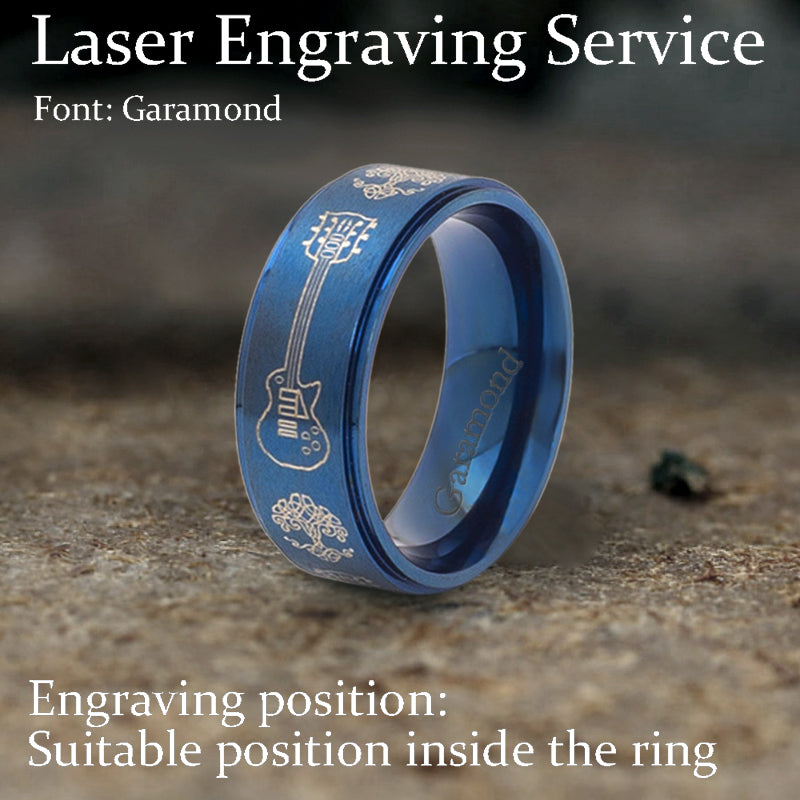 Viking Tree of Life Guitar Ring in Stainless Steel