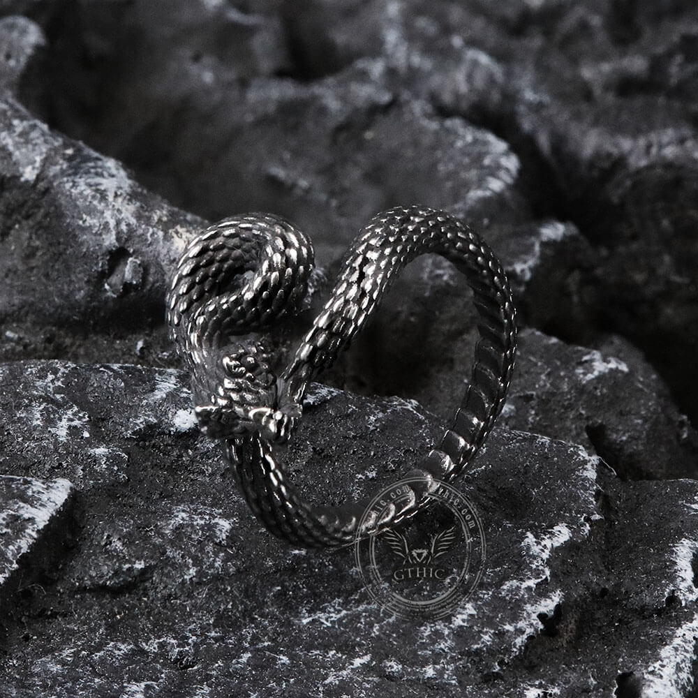 Entwined Snake Ring in Stainless Steel