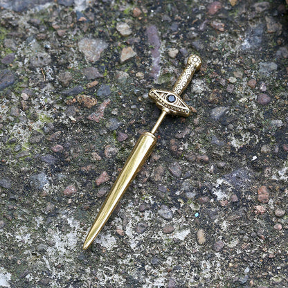 Eye of Providence Sword Stud Earring in Stainless Steel