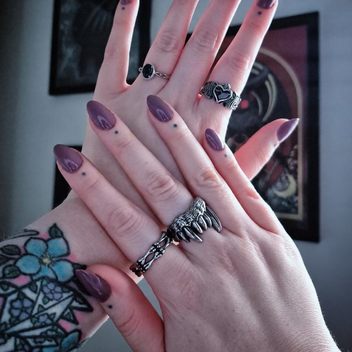 Vampire Teeth Ring in Stainless Steel