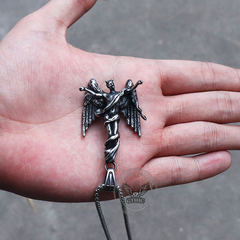 Fallen Angel Pendant in Stainless Steel