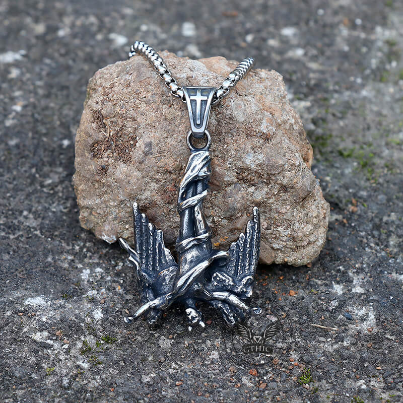 Fallen Angel Pendant in Stainless Steel