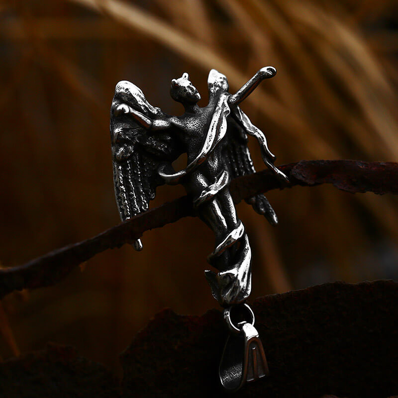 Fallen Angel Pendant in Stainless Steel