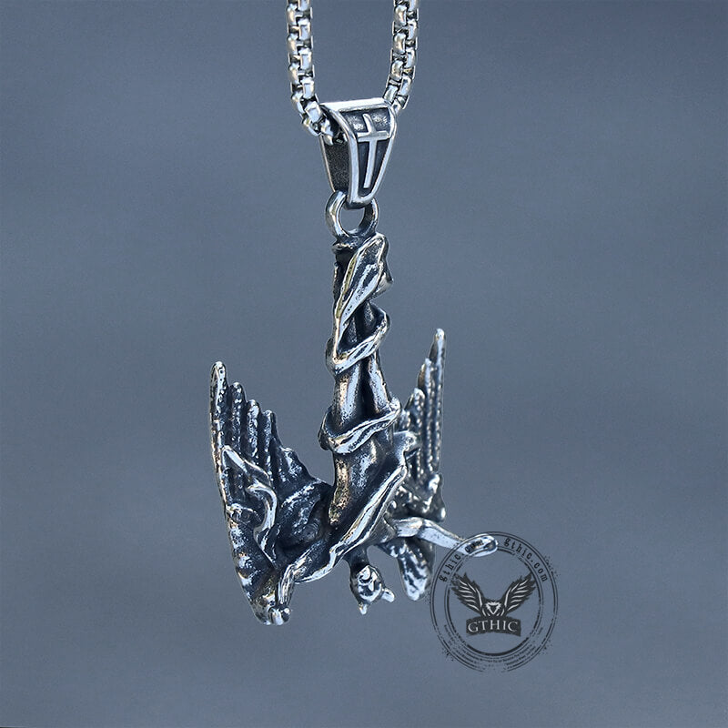 Fallen Angel Pendant in Stainless Steel