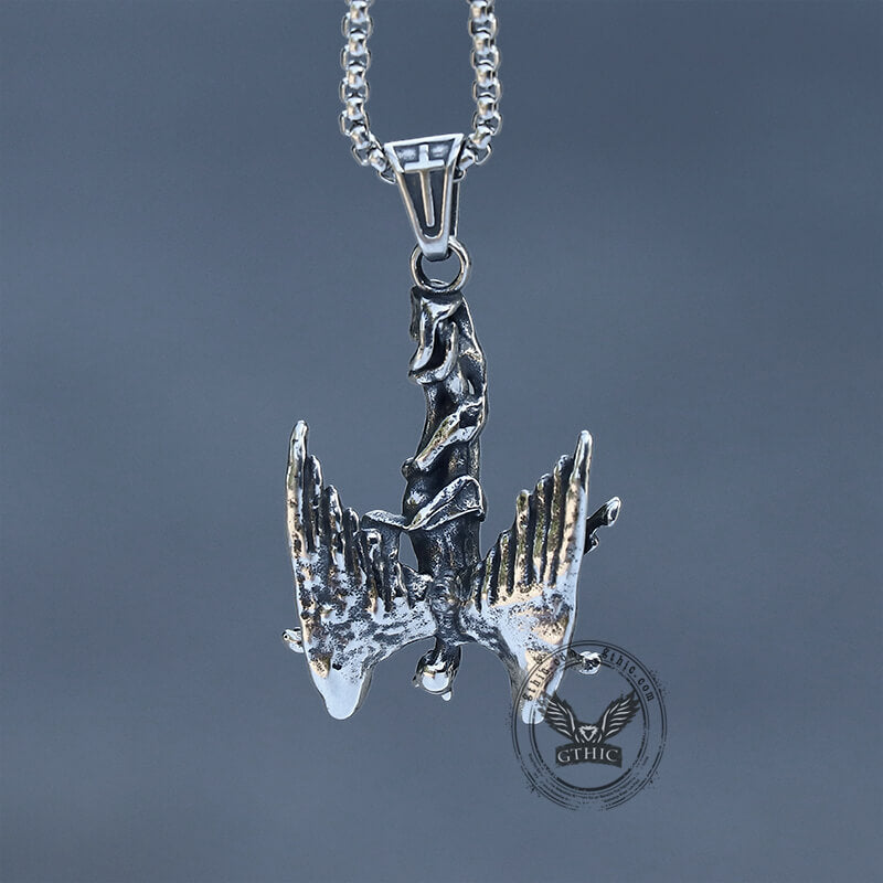Fallen Angel Pendant in Stainless Steel