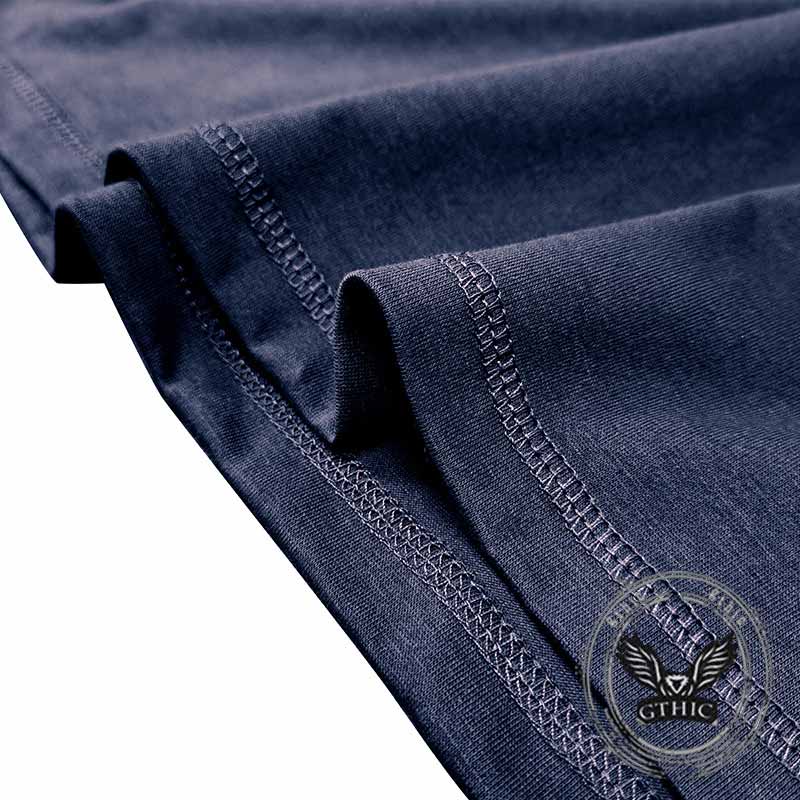 Fashion Colorblock Crew Neck Henley Polo Shirt