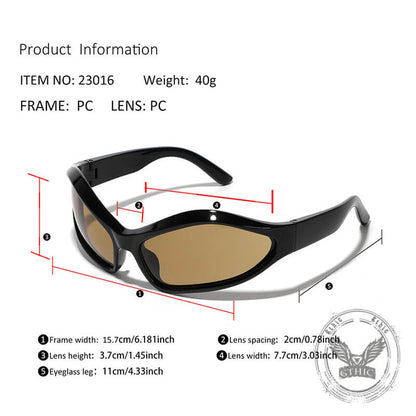 Fashion Future Style Y2K UV-Proof PC Cycling Sunglasses