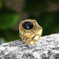 Fashion Gemstone Zulfiqar Sword Ring in Stainless Steel